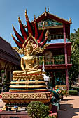 Vientiane , Laos. Wat Chantabuli near the Mekong river bank. 